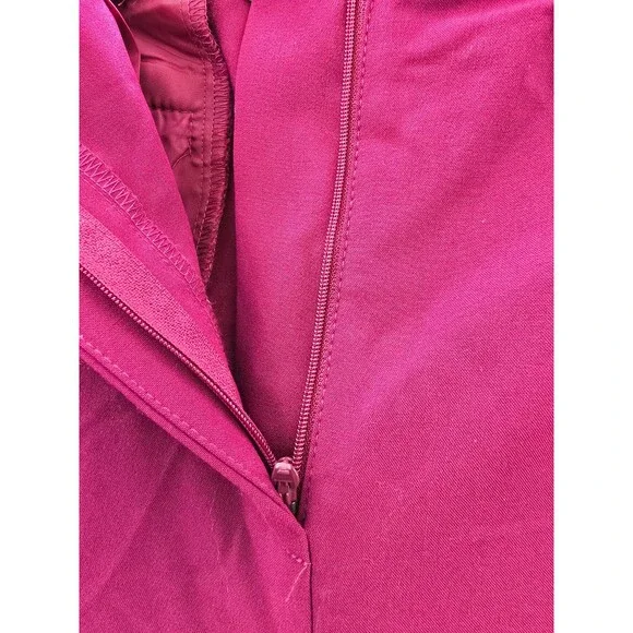 Calvin Klein Petite Luxe Highline Pants Women's 12P Mulberry Hook & Bar Closure - Picture 11 of 15